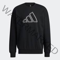 아디다스 ADIDAS 퍼포먼스 ST 로고 스웨트 H39359 블랙 남녀공용 맨투맨