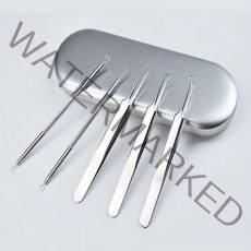 제이와이홀딩스 여드름 짜는 도구 블랙헤드 압출기 휴대용 바늘, 1개