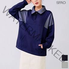스파오 배색 아노락 맨투맨 SPMW949G34