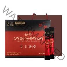 정원삼 6년근 고려홍삼 농축액 스틱 30개입 + 쇼핑백, 10g