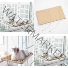 공간활용 고양이 윈도우 해먹 베이지 캣해먹 창문고양이해먹