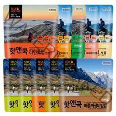 이지밥 핫앤쿡 비빔밥+라면애밥 10개세트(랜덤발송) 발열전투식량 비상식량 발열도시락 여행캠핑음식 즉석조리식품, 10개, 110g