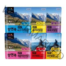 이지밥 [대용량] 핫앤쿡 곱빼기 6개 랜덤세트 발열도시락 전투식량 등산음식 간편식 즉석조리식품, 175g