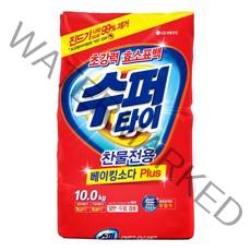 [LG생활건강] 초강력 찬물 세탁 수퍼타이 10kg 대용량 가루세제 1개 일반 드럼 겸용 베이킹소다 함유