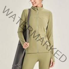 룰루레몬 Lululemon 기본 집업 자켓 여성용 얇은 러닝 스포츠 탑 피트니스 의류 슬림 하이 스트레치 하이 넥 지퍼 점퍼