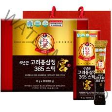 정원삼 6년근 고려홍삼정 365스틱 궁 30개입 + 쇼핑백, 300g, 1세트