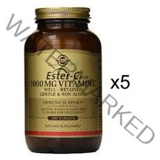 Solgar 솔가 에스터C 플러스 1000mg 비타민C 180정 5병