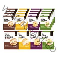 허닭 닭가슴살 함박스테이크 100g 4종 혼합(오리지널+퐁듀치즈+고구마+바질페스토), 20팩