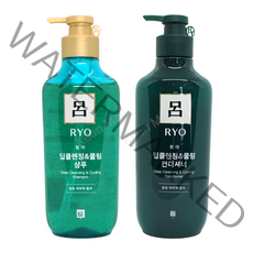 려 청아 딥클렌징 쿨링 샴푸+컨디셔너 린스 550ml 단품세트
