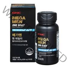 GNC 메가맨 원 데일리 멀티비타민 앤 미네랄 38.28g, 1개, 60정