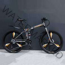 의풍인스 BUBA MTB자전거 경량 21속 24인치 26인치 접이식자전거 ZXC02, 화이트 블루_21단_26인치