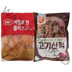 사세 버팔로윙 1kg +삼양 고기산적 1kg, 2팩