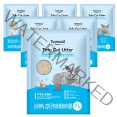 탐사 베이직 프리미엄 고양이 두부모래 베이비파우더향, 7L, 6개입