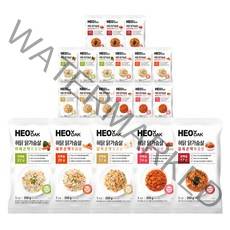 허닭 [본사당일출고] 닭가슴살 곤약볶음밥 250g 5종 혼합(야채+새우+갈릭+불닭+김치), 20팩