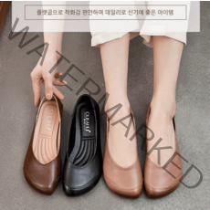 여성가죽컴포트단화 펌프스구두 로퍼플랫슈즈