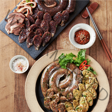 산해직송 남도식 찰순대 토종순대, 국내산 매콤찰순대 1kg, 1개