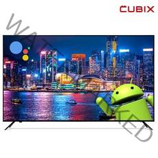 큐빅스 스마트 TV 구글 안드로이드 75인치 ~ 32인치 LED TV UHD 4K QLED 스마트티비 넷플릭스 유튜브 WIFI IPTV, 스탠드형 택배배송, 32인치 HD 스마트TV