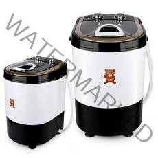 휴앤봇 미니세탁기 소형 헹굼 아기옷 속옷 양말 1인용 원룸 2.5kg 3kg 모음, HS-MW25G, 화이트