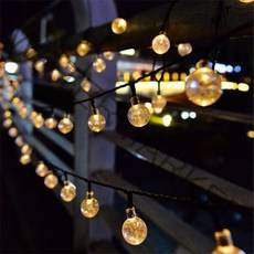 LED 태양열 정원등 태양광 조명 가로등 트리전구 알전구, 노란빛 9.5m 50LED