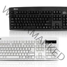 QSENN SEM DT35 NEW PS2 유선키보드 키보드 QSENN keyboard 방수키보드 게이밍키보드 PS2키보드, 화이트, 화이트