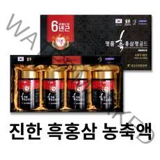 6년근 흑 홍삼정 골드 960g + 쇼핑백 선물 세트, 4박스
