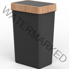 튤리 뱀부 원터치 휴지통 사각 20L, 1개, 블랙