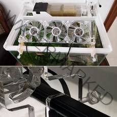수족관냉각기 수조냉각기 해수 어항 쿨링 냉각기 저소음 소비 냉각기 dc12v 냉각 팬, fm-1, 8열 팬