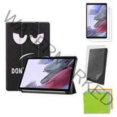 강화유리필름2장+후면쉴드 갤럭시탭A7 라이트 8.7 북커버 케이스 SM-T220 T220N T225 T225N Lite 삼성 케이스나라, 앵그리+강화유리2장+후면쉴드