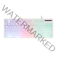 앱코 HACKER K150 텐키리스 레인보우 LED 게이밍 멤브레인 키보드, 화이트