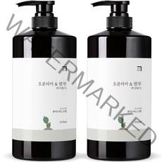 살림백서 오푼티아 앤 밤부 바디워시 화이트머스크향, 1000ml, 2개