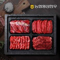 농협횡성한우 [농협횡성한우] 1등급 프리미엄 횡성한우 어3품 선물세트/ 등심+채끝+특수×2 총 1.6kg, 단일옵션