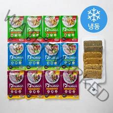 듀먼 닭가슴살 영양특식 50g x 3종세트 (냉동), 닭가슴살 + 연어 혼합맛, 닭가슴살 + 초록입홍합 혼합맛, 닭가슴살 + 토마토 혼합맛, 12개