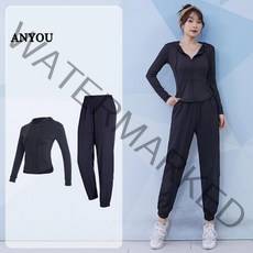 ANYOU 여성용 루즈핏 요가 필라테스 티셔츠 요가복 요가바지 요가레깅스 필라테스상의 필라테스복