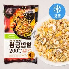 풀무원 고슬고슬 계란코팅 황금밥알 새우 갈릭 볶음밥 (냉동), 210g, 4개