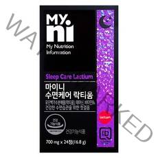 마이니 수면케어락티움 유단백 가수분해물 미강추출물 트립토판 타트체리 테아닌 비타민B 효능 추천, 마이니 수면케어 24정 (12일분)