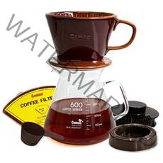 코맥 자기 커피드립세트 DN4 600ml, 혼합색상, 1세트