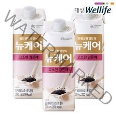 [대상웰라이프] 뉴케어 구수한맛 검은깨맛 아셉틱 200ml x 30팩, 고소한검은깨맛(슬림형) 30팩