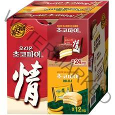 오리온초코파이 기본 39g x 24p + 바나나 37g x 12p 콤보팩, 1세트