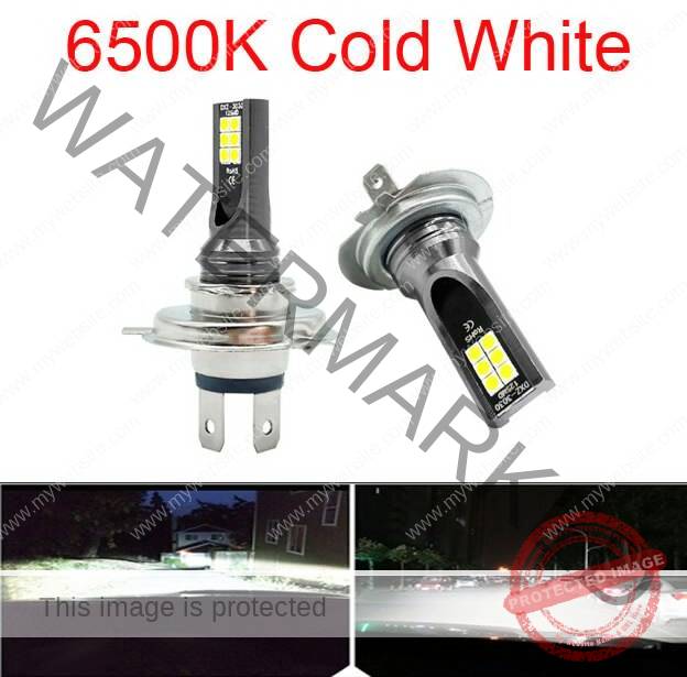 LED 전조등 2Pcs H4 H7 자동차 H11 H8 H9 H10 H1 H3 안개 전구 9005 9006 자동 운전 램프 12000LM 80W 12V 24V, 6500K+H8