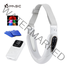 Imagic V-line 무선 LED 얼굴 턱살 마사지기, 화이트