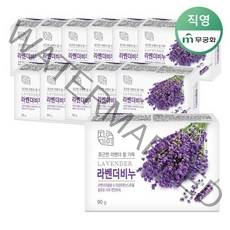 [무궁화]자연미인 라벤더 비누 90g x 12개, 단품