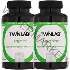 Twinlab L 아르기닌 500MG - 100캡슐 산화질소 생산 지원 | 프리폼 아미노산 2개 팩, 01 2