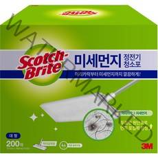 3M 미세먼지 정전기 청소포 대형, 200매입