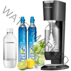 소다스트림 제네시스 V2 탄산수제조기 블랙 + 탄산 실린더 2p + 1L 전용병 2p 메가팩 SIMGE1200N