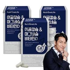 뉴트리원 흡수빠른 어골칼슘 폴리감마글루탐산 칼슘 마그네슘 비타민D 아연 PGA 해조칼슘 프리미엄 뼈건강, 60정, 3박스