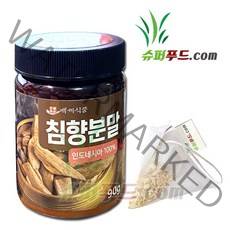 침향 분말 가루 명품 침향분말 100% + 슈퍼푸드.com 연자육 티백, 1세트, ( 병 90g + 1g )