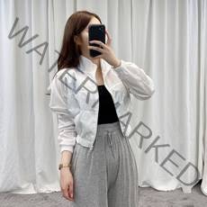VANANA2 여성 하이넥 집업 후드 베이직 크롭 바람막이 (2color)