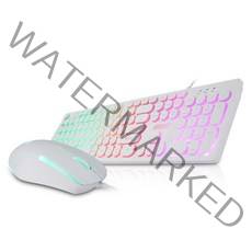 앱코 HACKER RGB LED 멤브레인 키보드 + 마우스, KM110, 화이트, 일반형