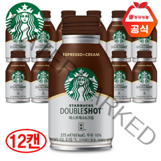 스타벅스 더블샷 에스프레소 & 크림 커피, 275ml, 12개