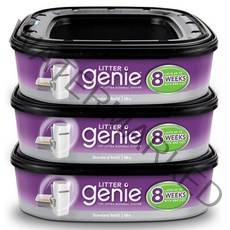 Litter Genie 고양이 리터 제니 캣 카트리지 리필 리터라커 3개 Refill Cartridge